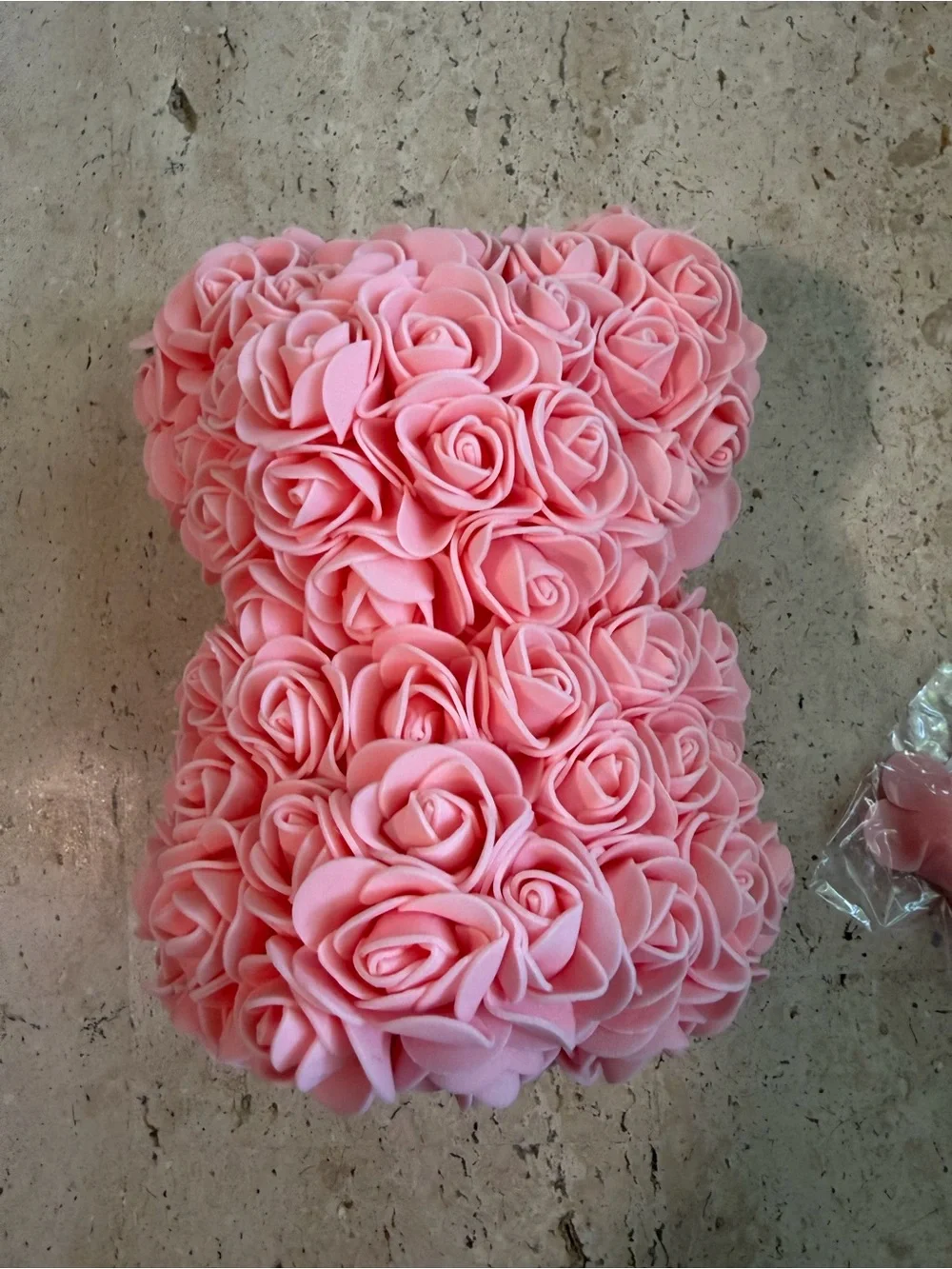 Adorable Pink Foam Rose Teddy Bear NEW “Just for You”
